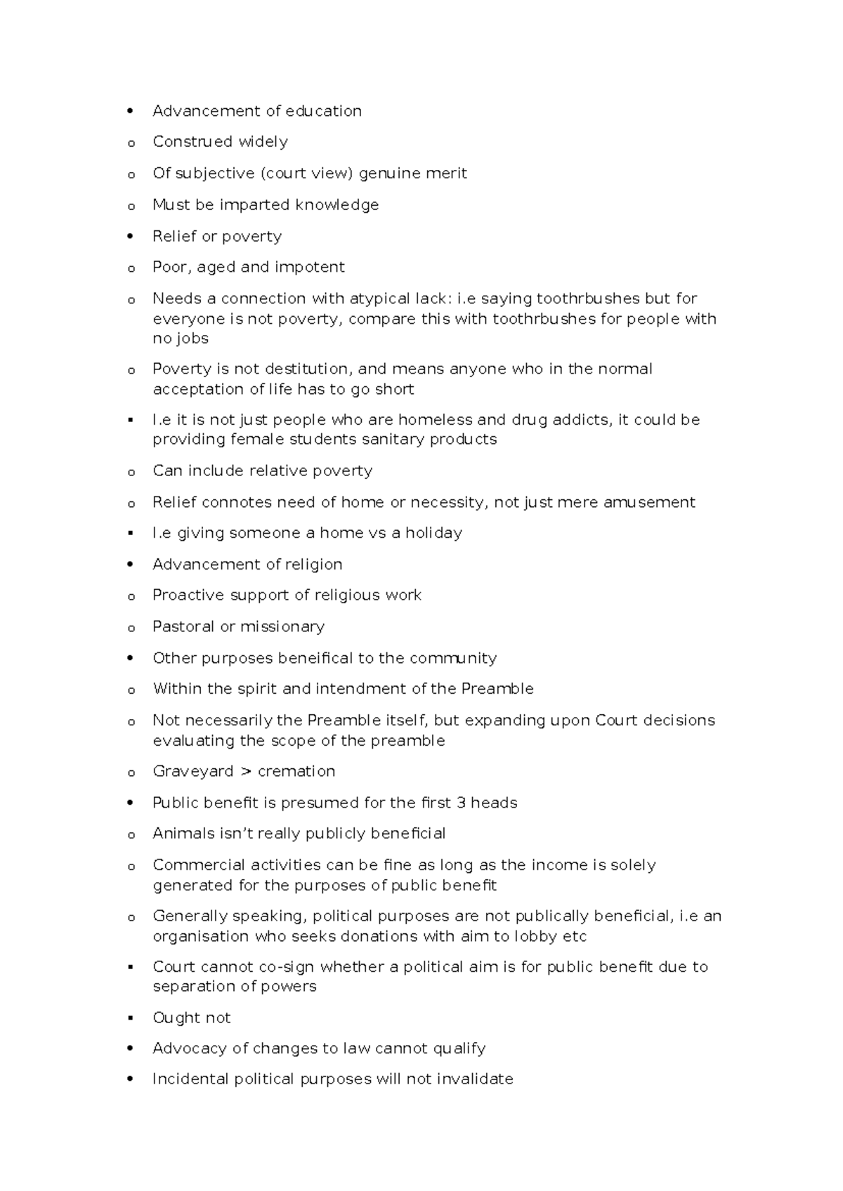Trust Charitable Notes: Understanding Public Benefit Criteria - Studocu