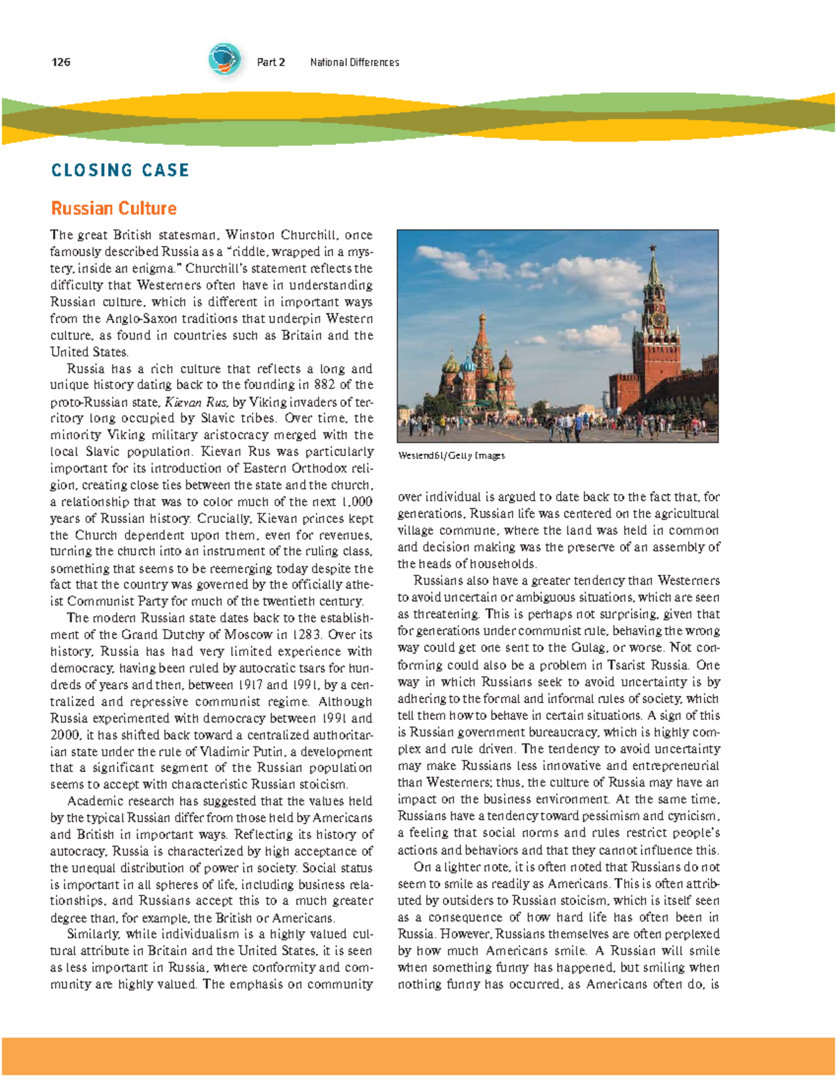 Case Study: National Differences in Russian Culture - C LO S I N G C A ...