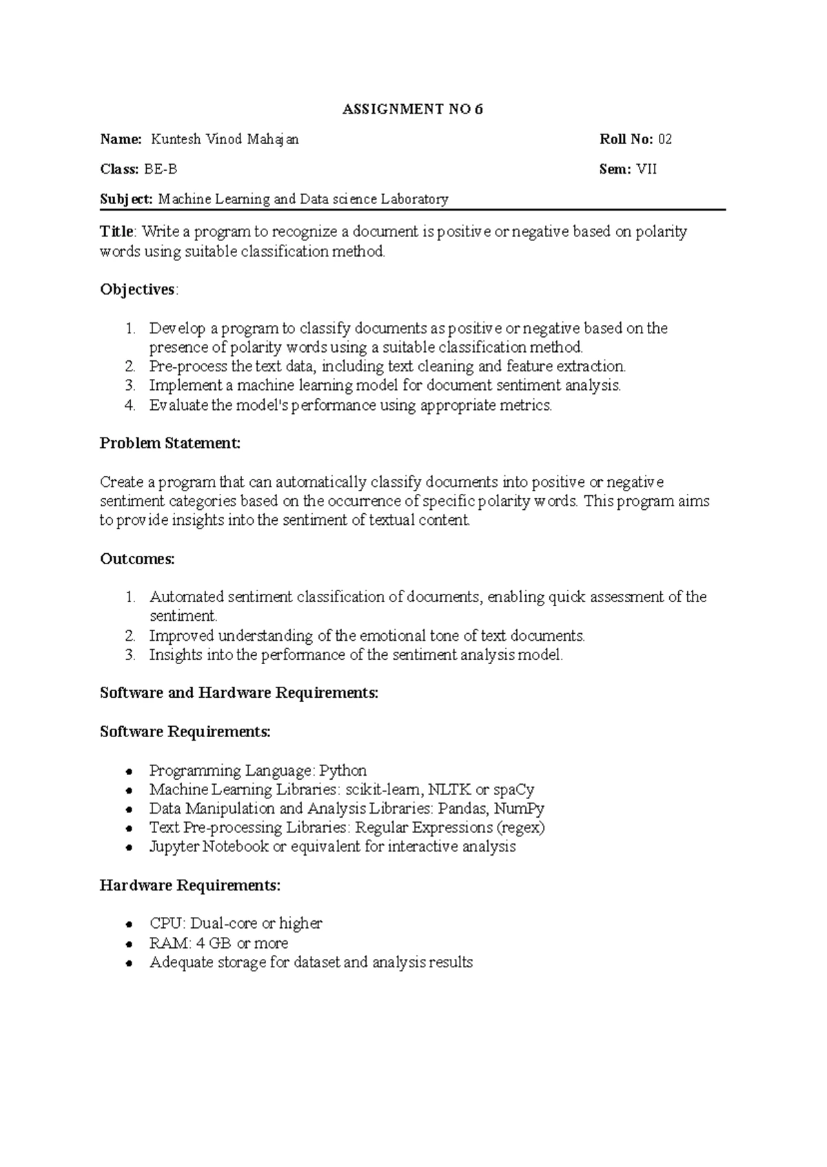Lab Book for Python Data Analysis Assignments - Set A & B - Studocu