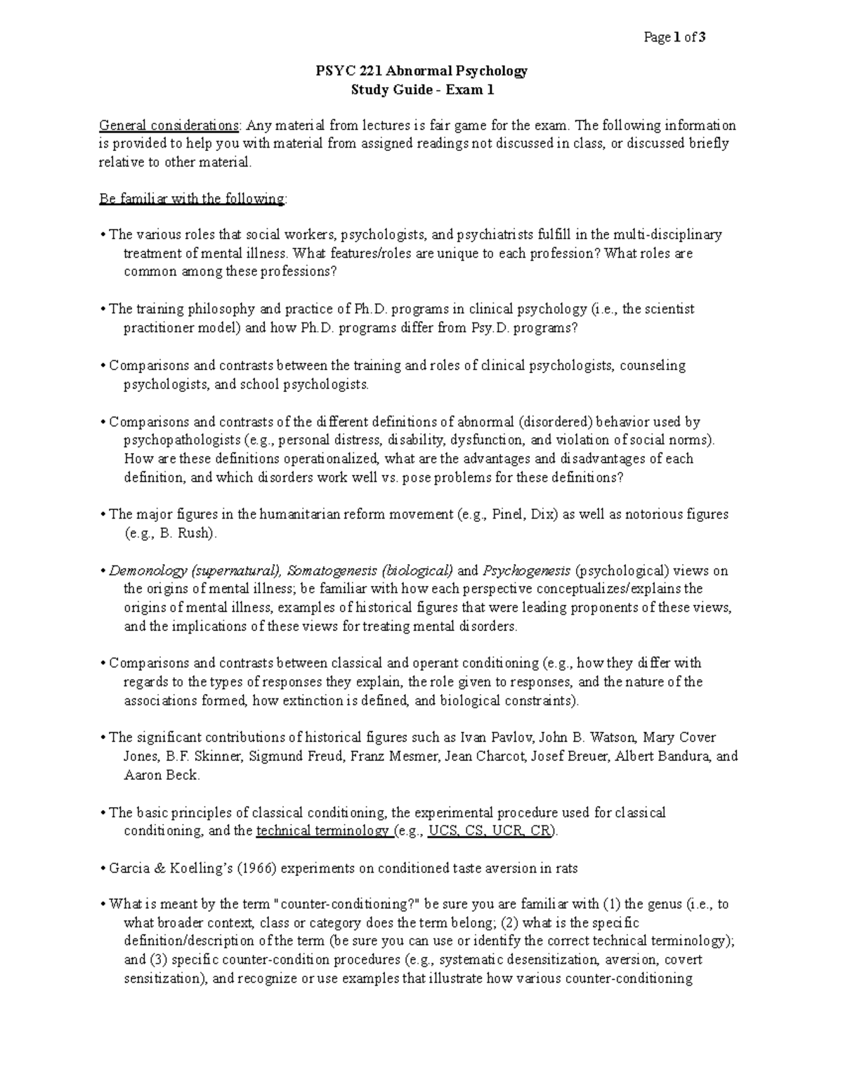Study Guide for Exam 1 - Deprecated API usage: The SVG back-end is no ...