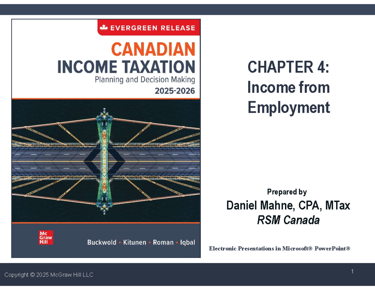 Chapter 4 W2026: Income from Employment Course Notes - Studocu