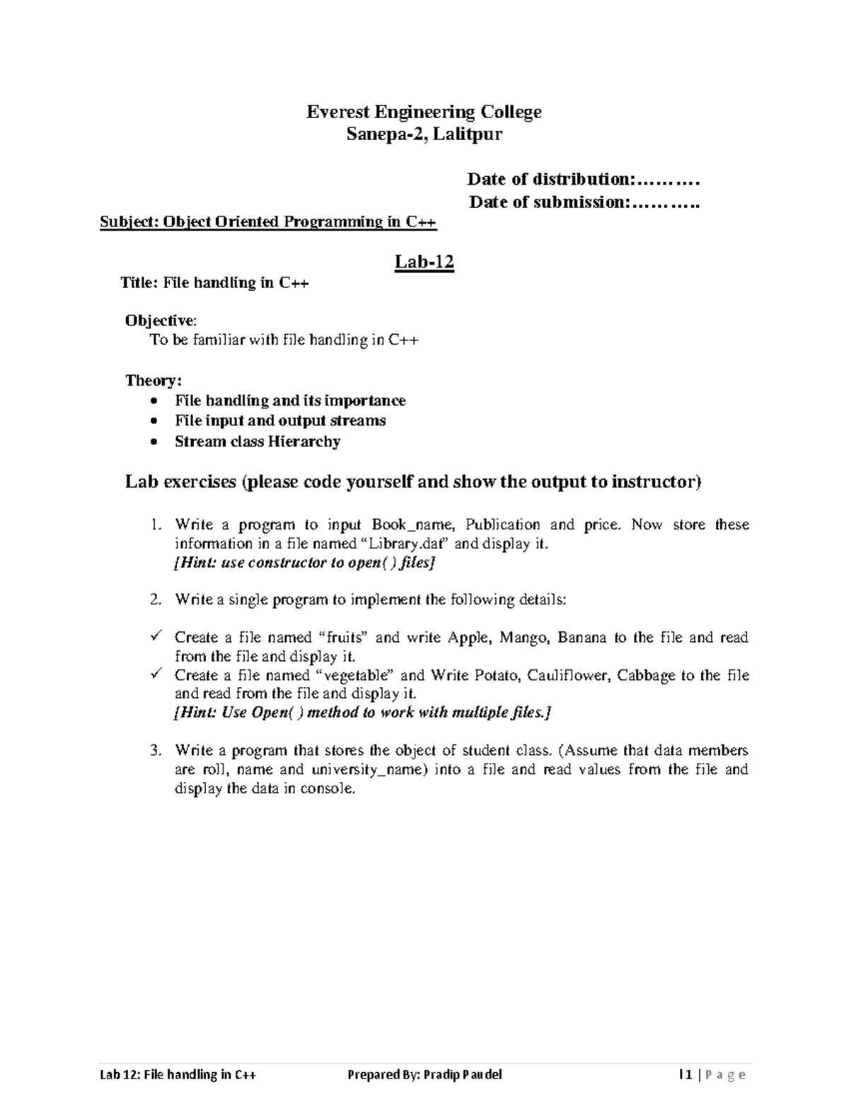 EEC BE IT 2nd Sem Final Internal Assessment: OOP Questions 2025 - Studocu