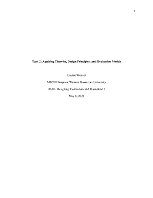 Mapping the Curriculum - WGU Curriculum Map Template General ...