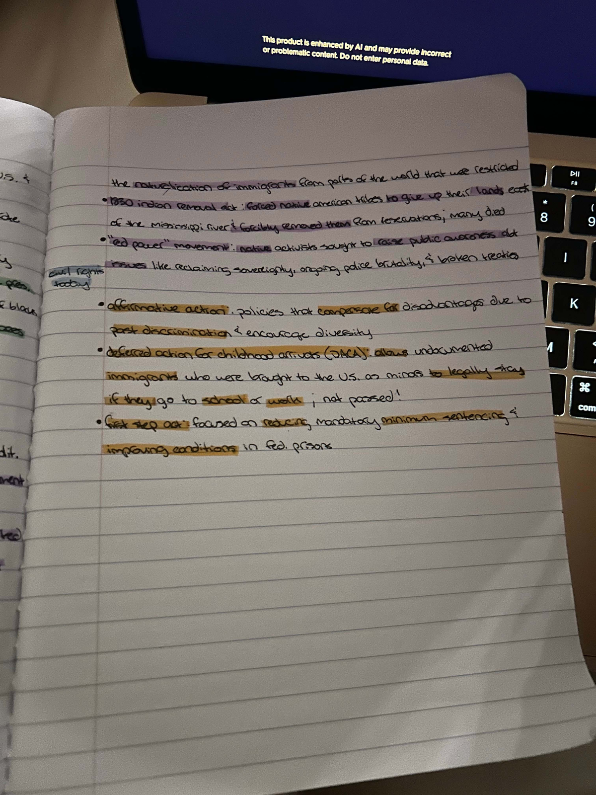 Final Exam Review Notes for Course CODE 101: Immigration & Civil Rights ...