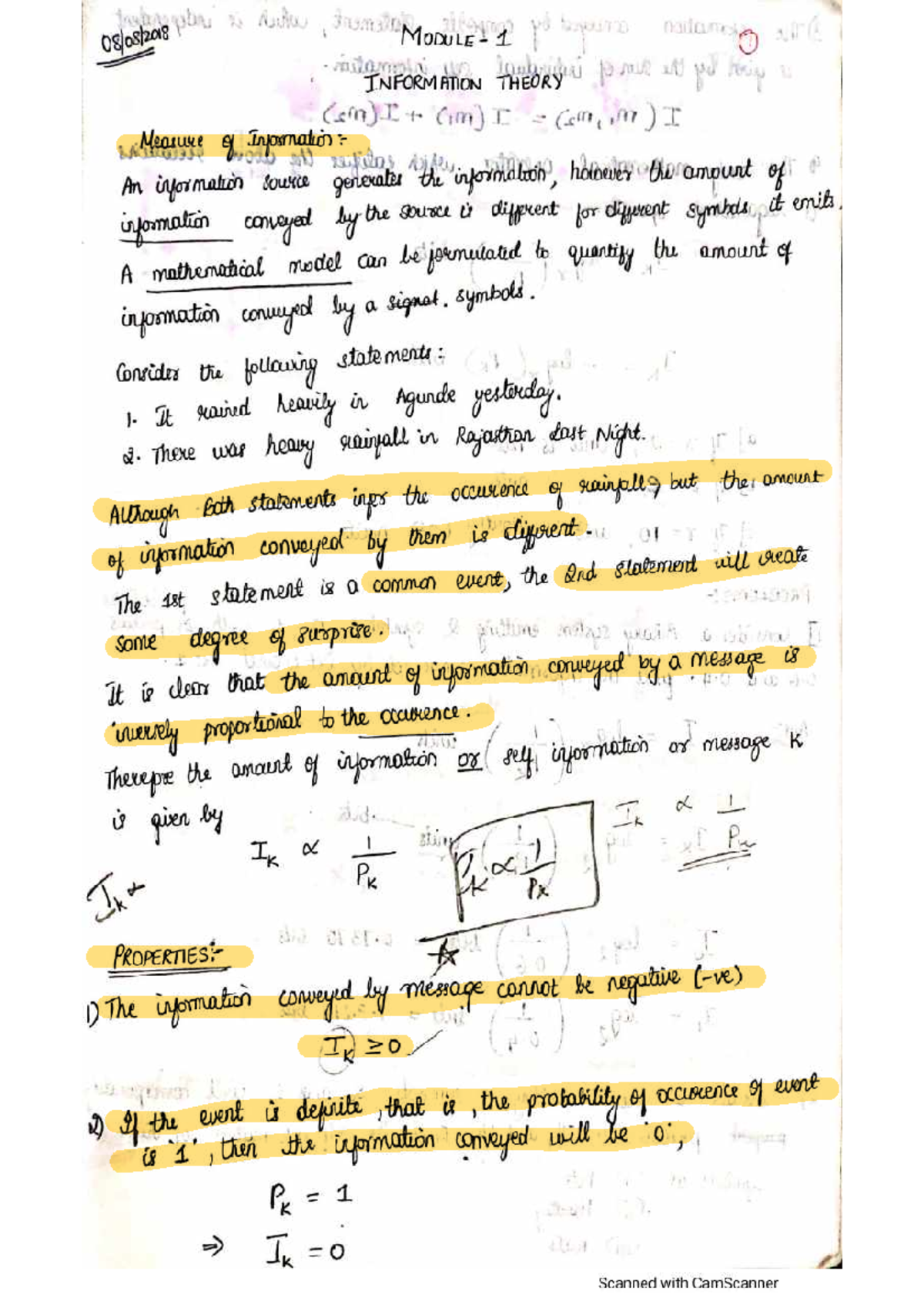 Information Theory and Coding - pbr with 1 I INFORMATION THEORY (sm) to ...