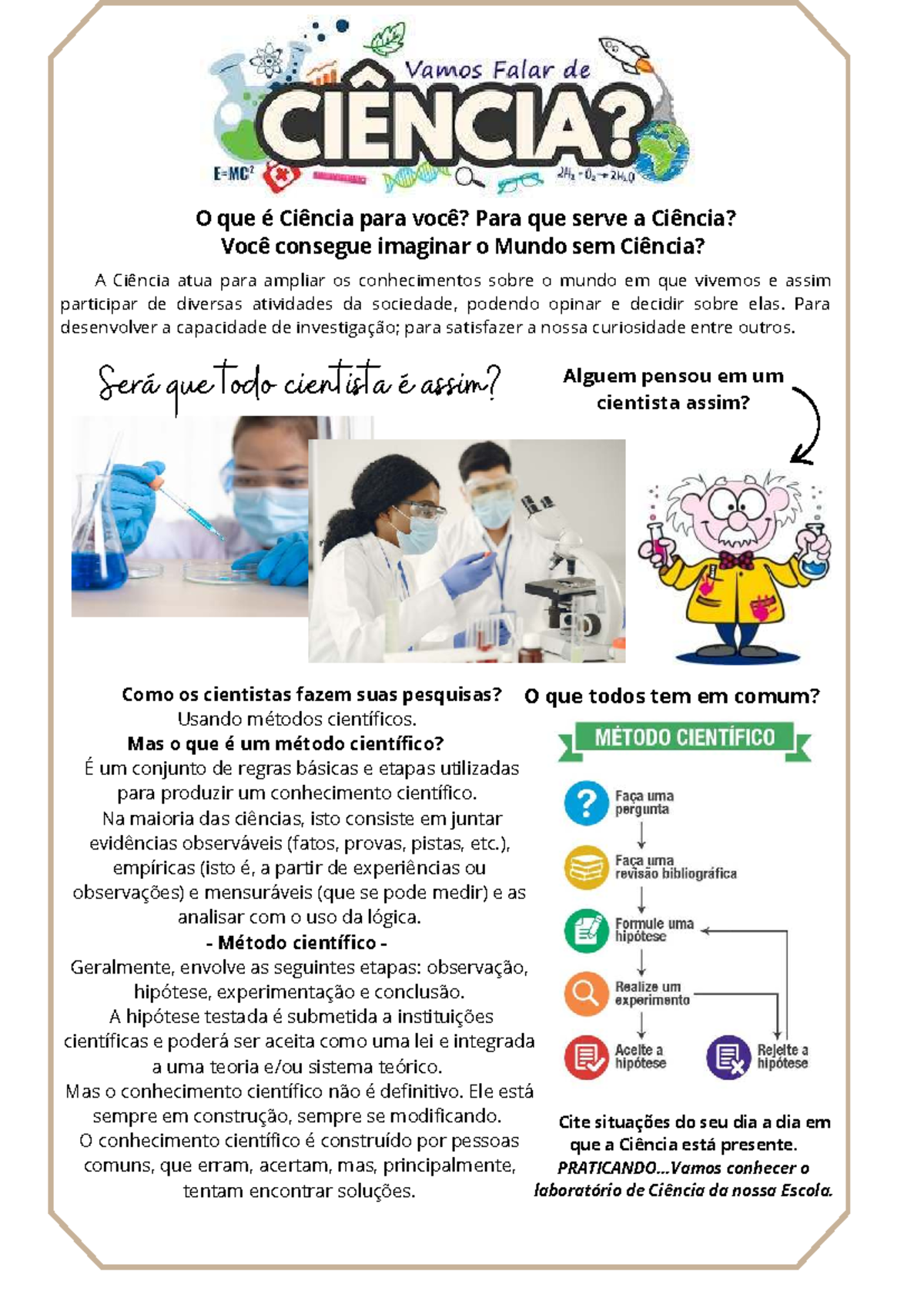 Resumo para Prova de Ciência: O que é Ciência? - Studocu