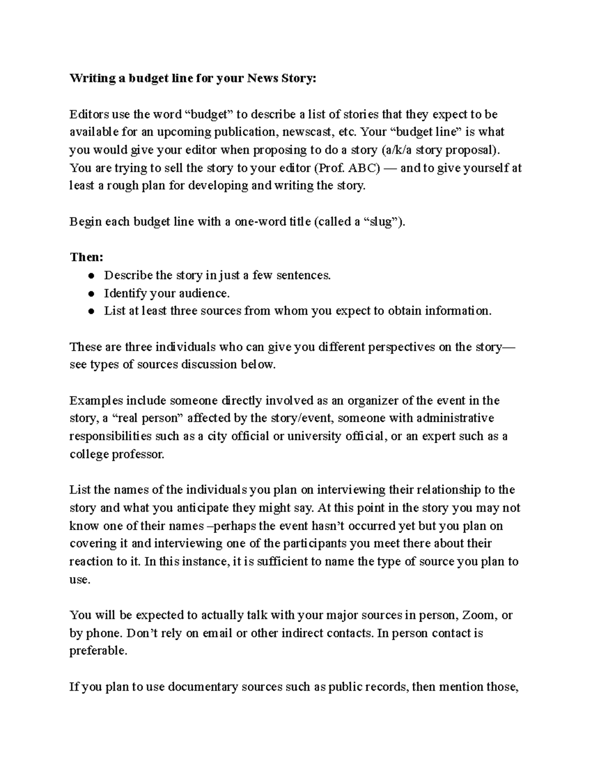 Budget Writing - Lecture Notes 3: Crafting Effective Budget Lines - Studocu