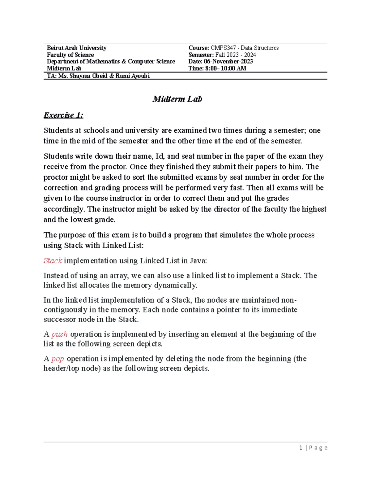CS101 Sample Midterm Exam Questions and Answers - Studocu