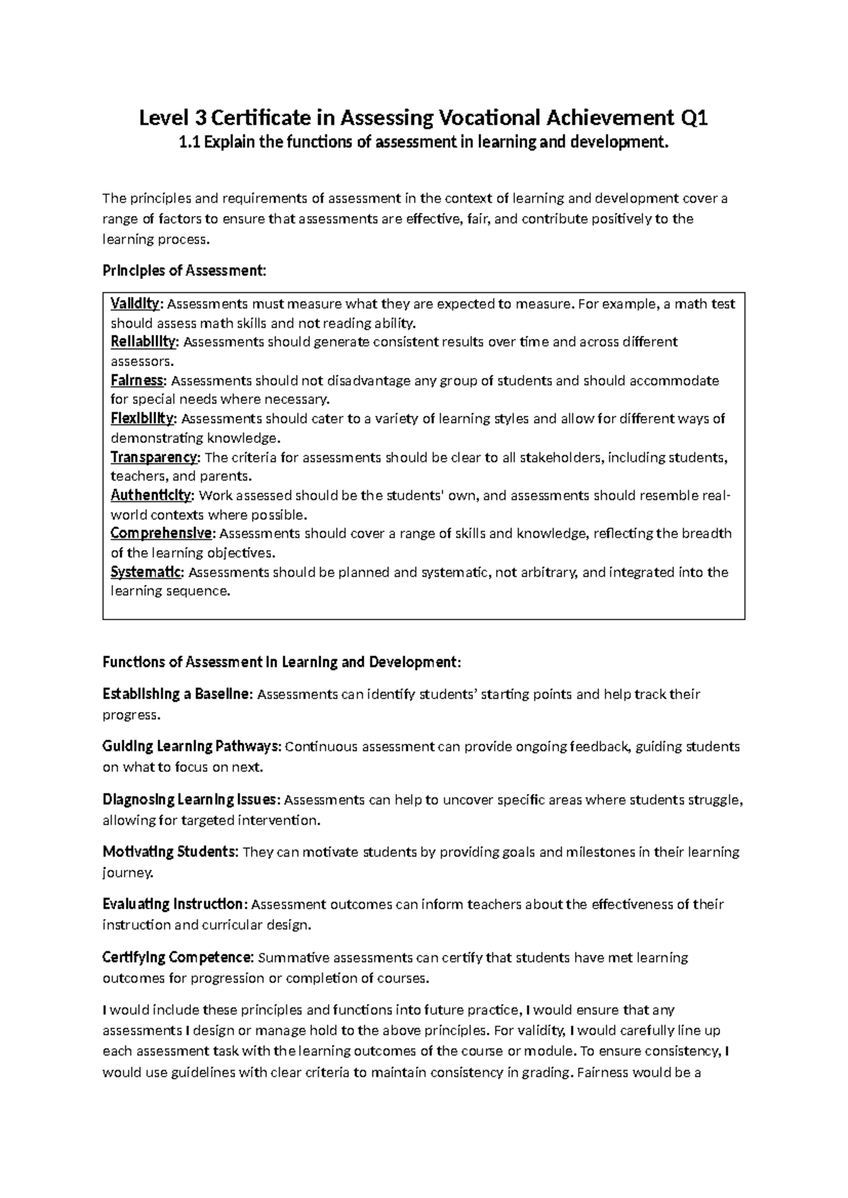 ASR Q1 - asa - Level 3 Certificate in Assessing Vocational Achievement ...