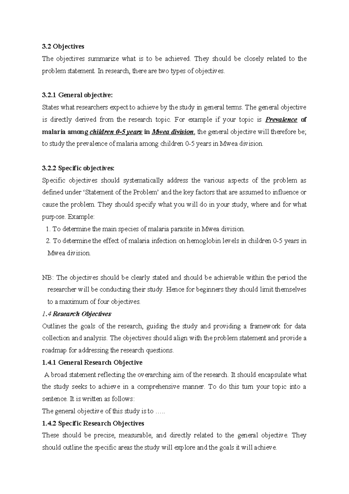 Research Objectives for Effective Study Design in Health Research - Studocu