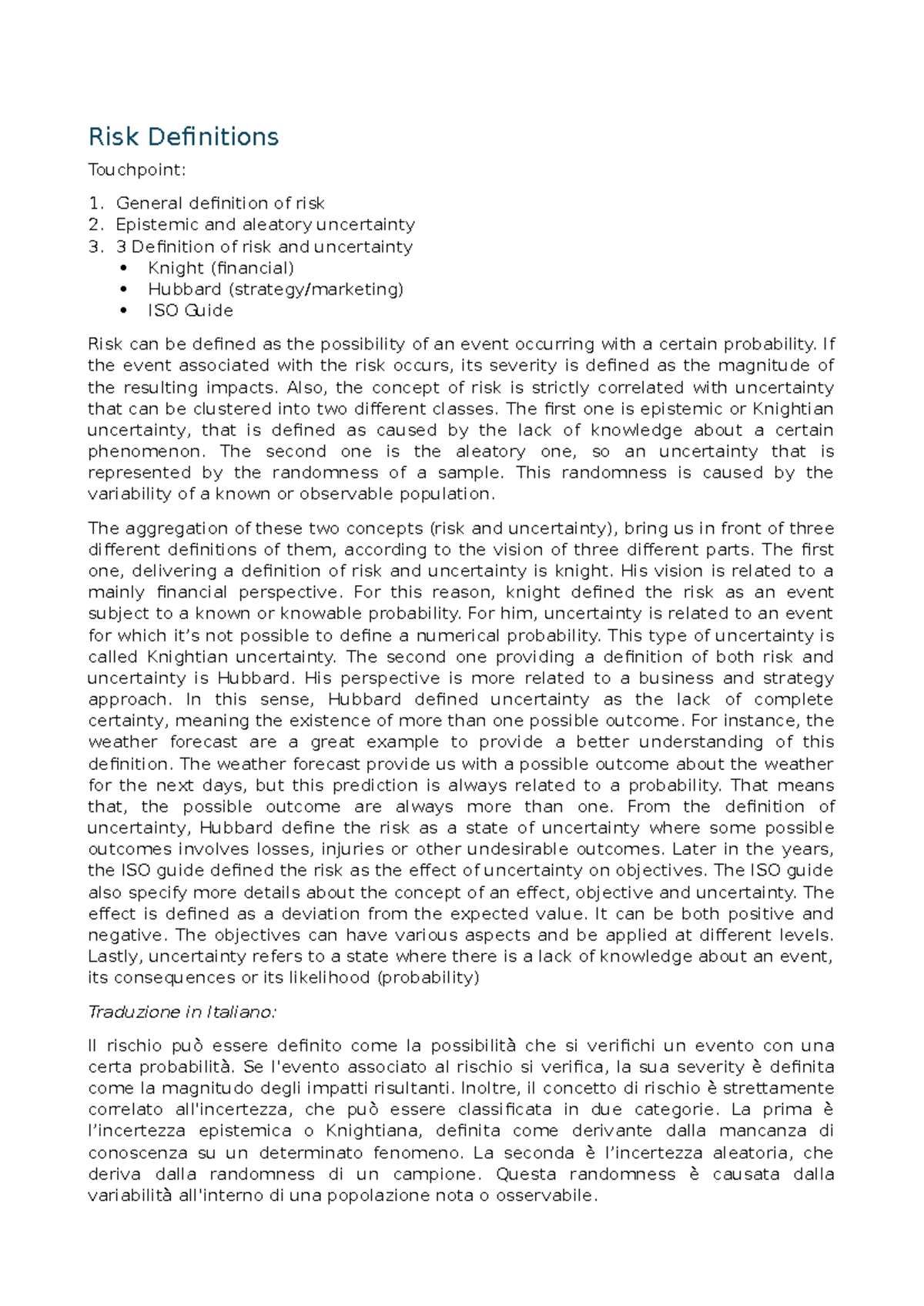 Risk Management Overview: Definitions, Classifications, and Strategies ...
