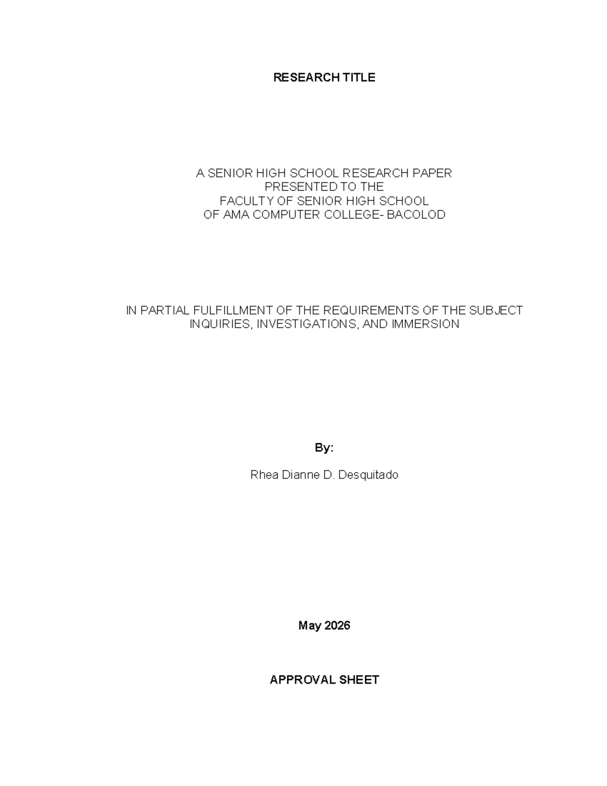 STEM Research Paper: Tracer Study on BSED Graduates' Employment Status ...