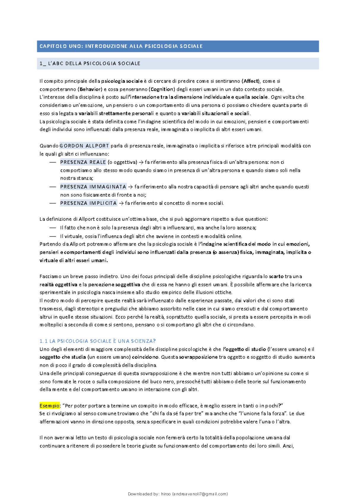 Riassunto Fondamenti Teorici ed Empirici di Psicologia Sociale (Cod. Andrighetto-Riva) - Document Preview