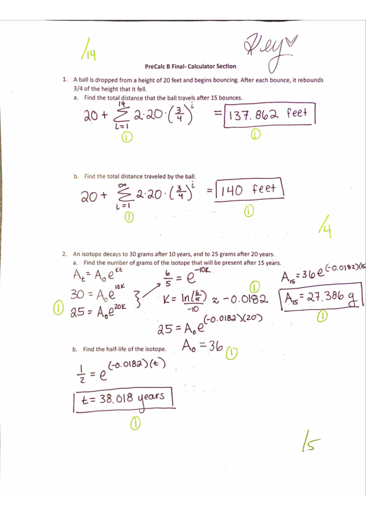 Final Exam Key Overview and Solutions - Studocu