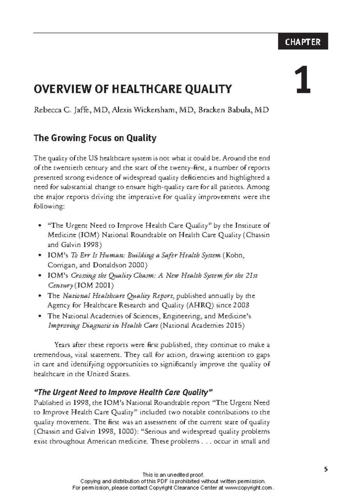 Quality in Healthcare: Concepts and Practice (Chapter 3) - Studocu