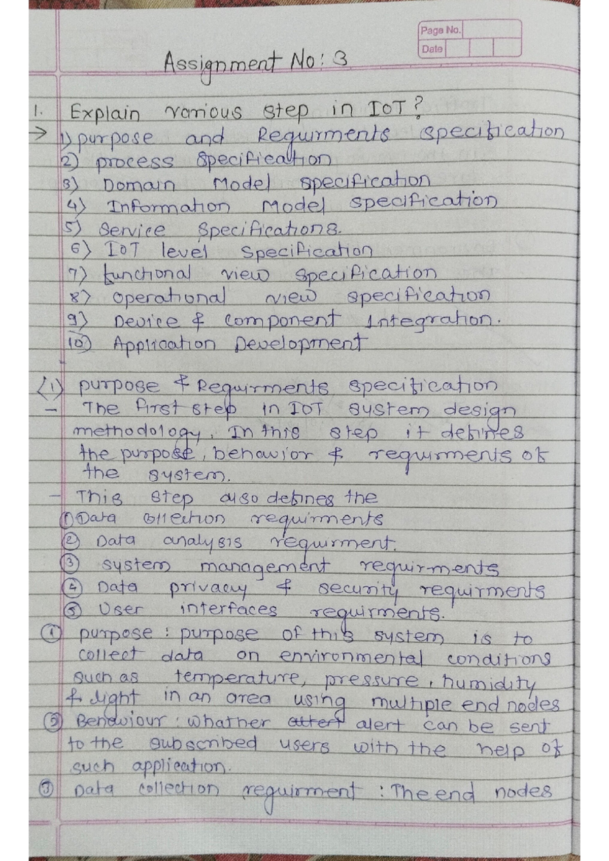 IOT 3rd assignment - It is a iot practical. - Page No. Date Assignment ...