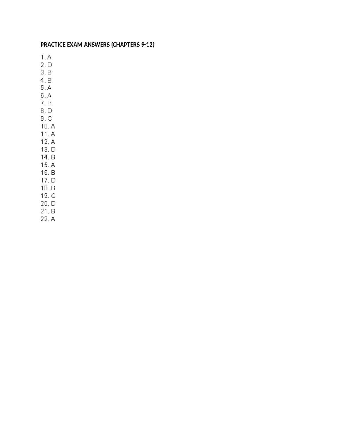Practice exam answers chapters 9-12 - Econ 1Bb3 - PRACTICE EXAM ANSWERS ...