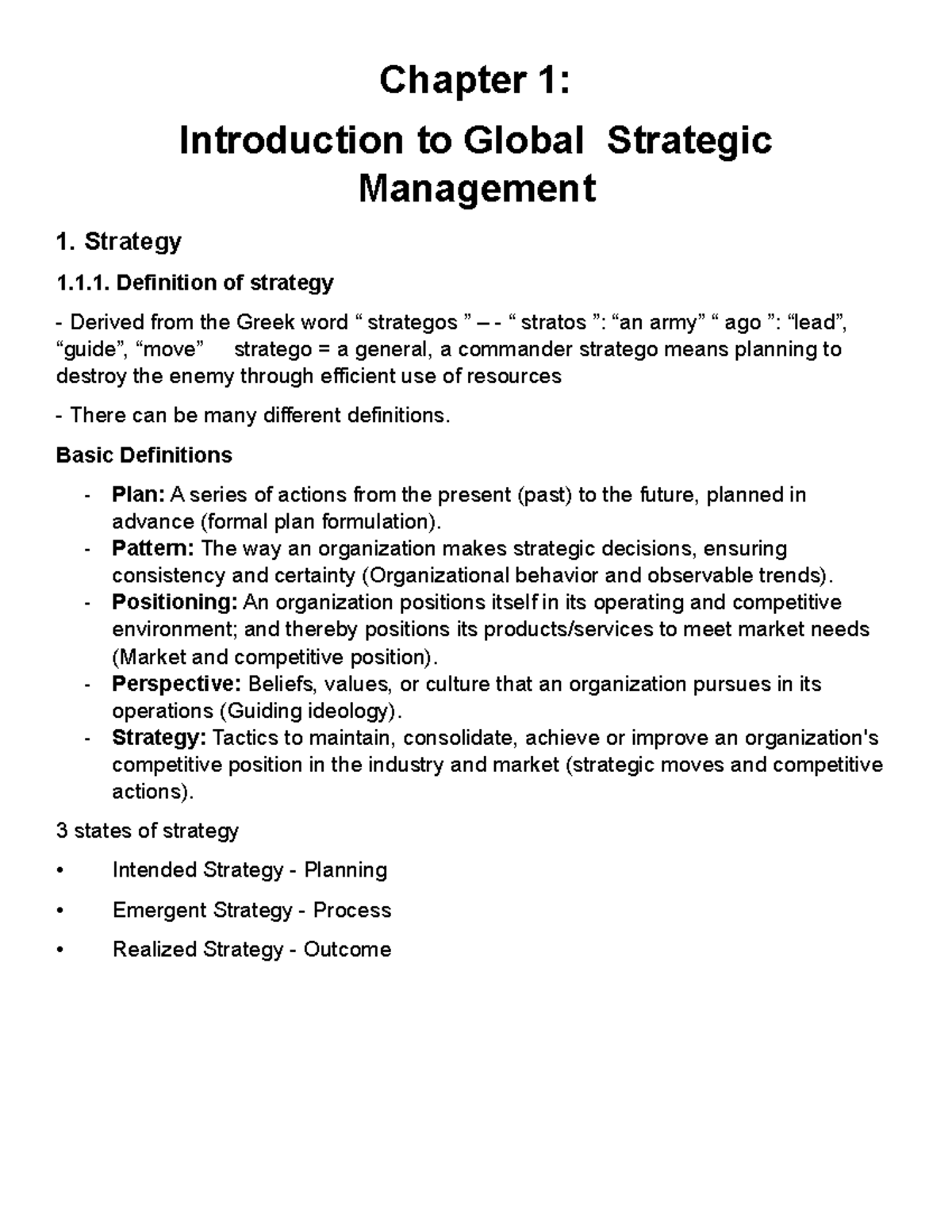 Chapter 1: Introduction to Global Strategic Management - LSDNMzcspS ...