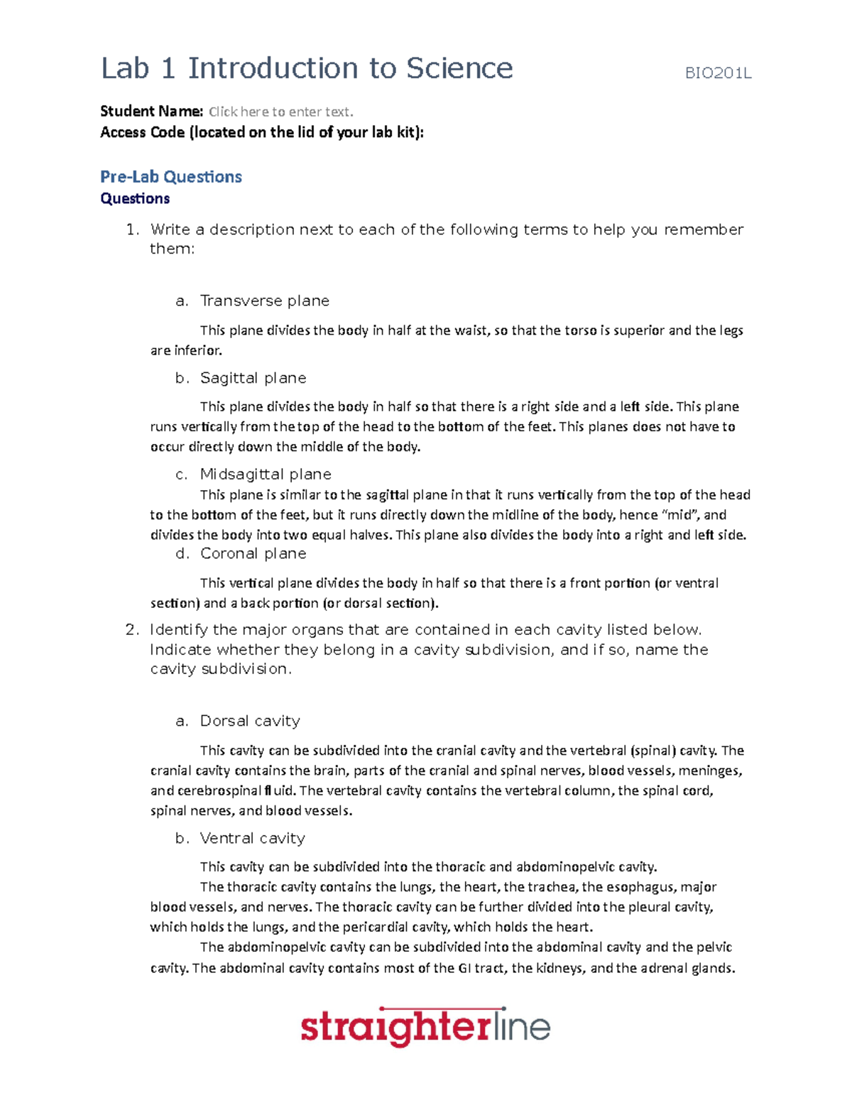 BIO201L+Lab+1+Upload+Document - Student Name: Click here to enter text ...