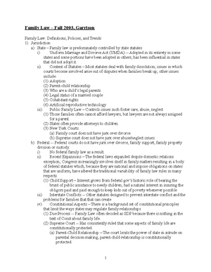 Family Law - Study Notes & Assignments - Studocu