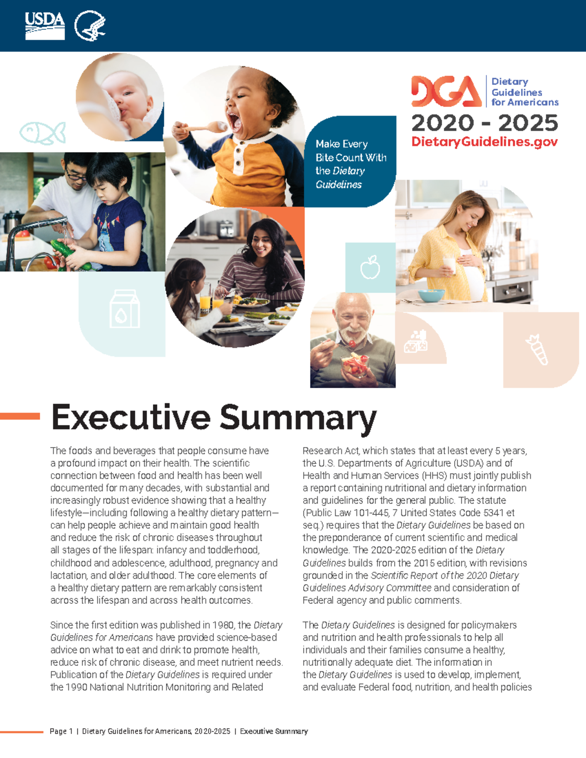 DGA 2020-2025 Executive Summary: Key Nutritional Guidelines Overview ...