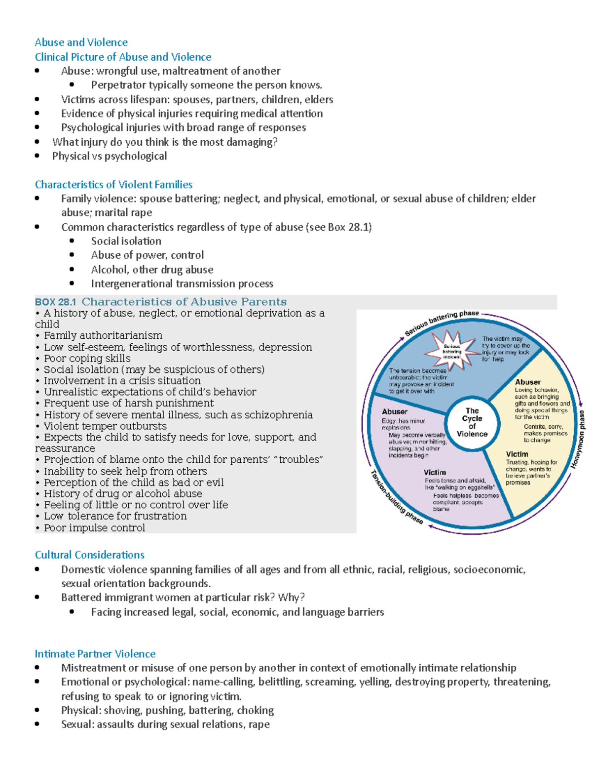 Abuse and Violence Chapter 12 Insights and Clinical Perspectives - Studocu
