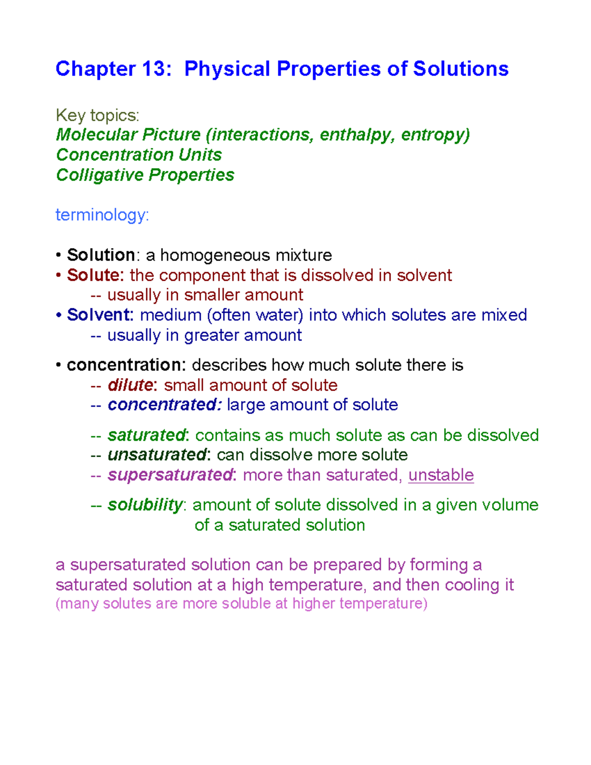 Chapter 13: Physical Properties of Solutions - Key Concepts and ...