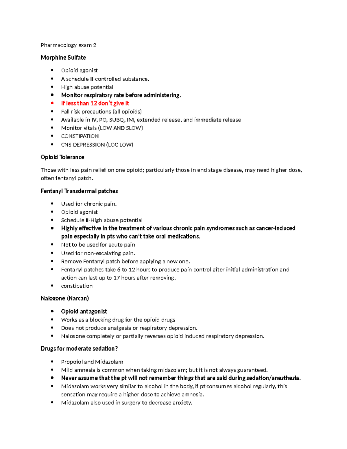 Pharm 202 - Exam 2 Study Guide: Key Pharmacological Concepts - Studocu