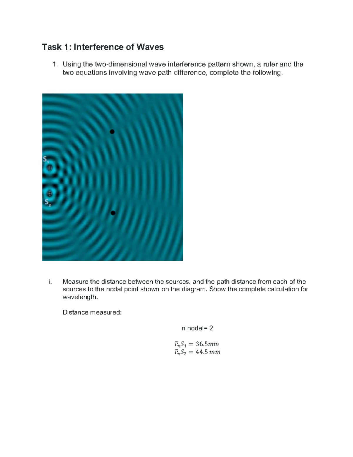 Physics Assignment 4 - Wave Interference Analysis and Calculations ...