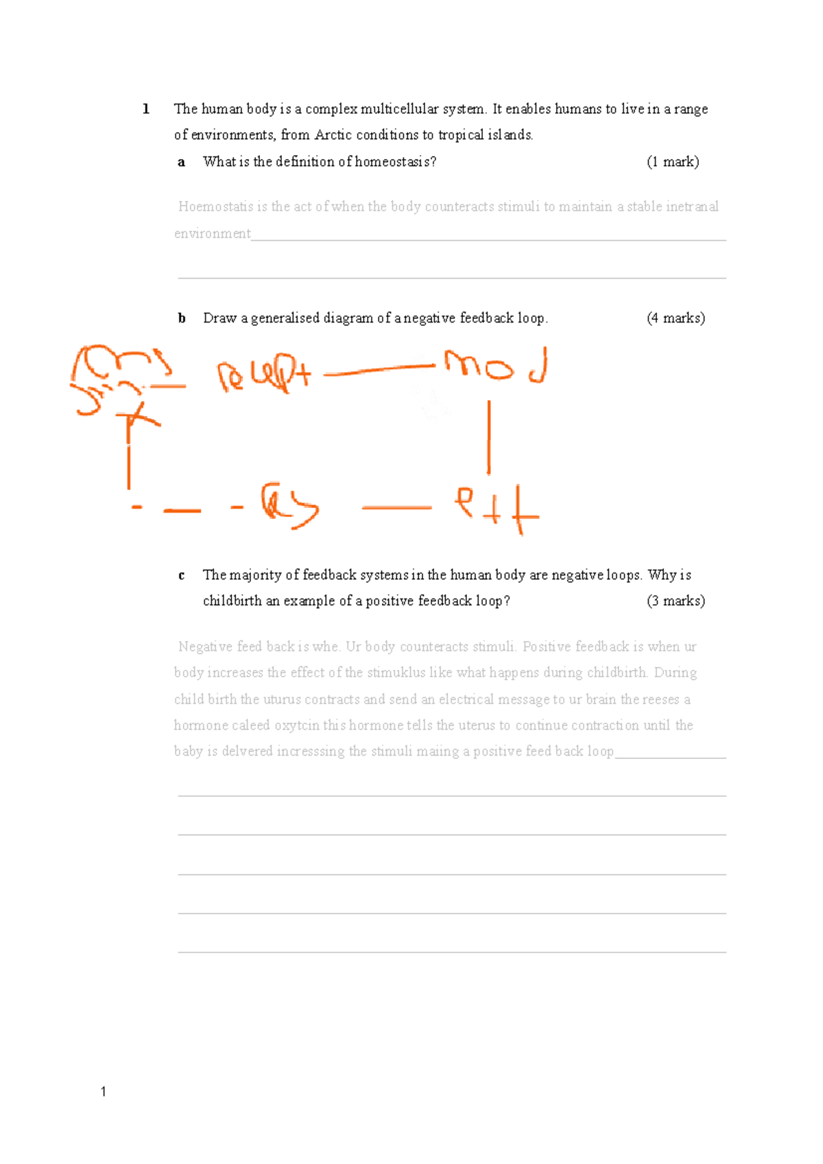 Homeostasis - Questions and Answers for Biology 101 Final Exam - Studocu