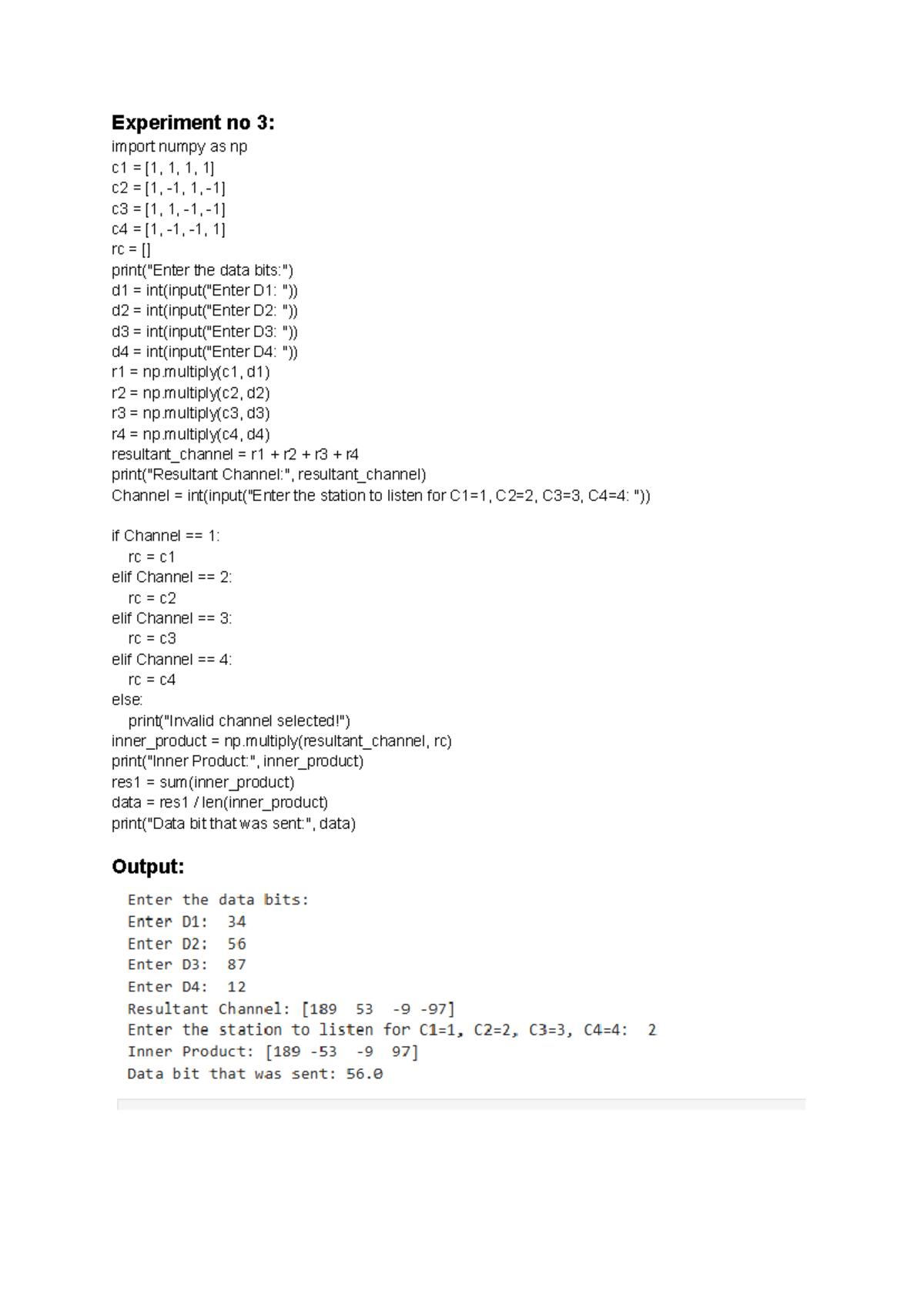 Untitled document - practical - Experiment no 3: import numpy as np c1 ...