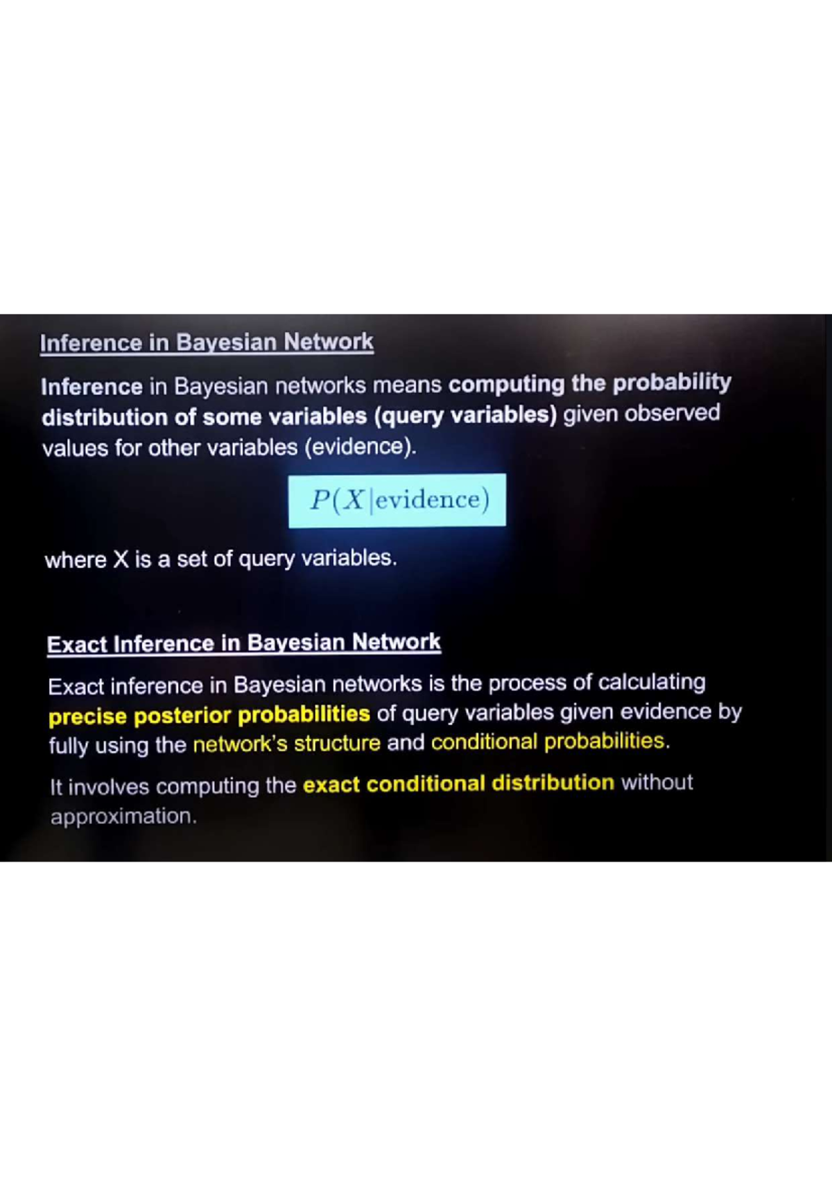 Bayesian Network Inference: Exact & Approximate Methods - Studocu