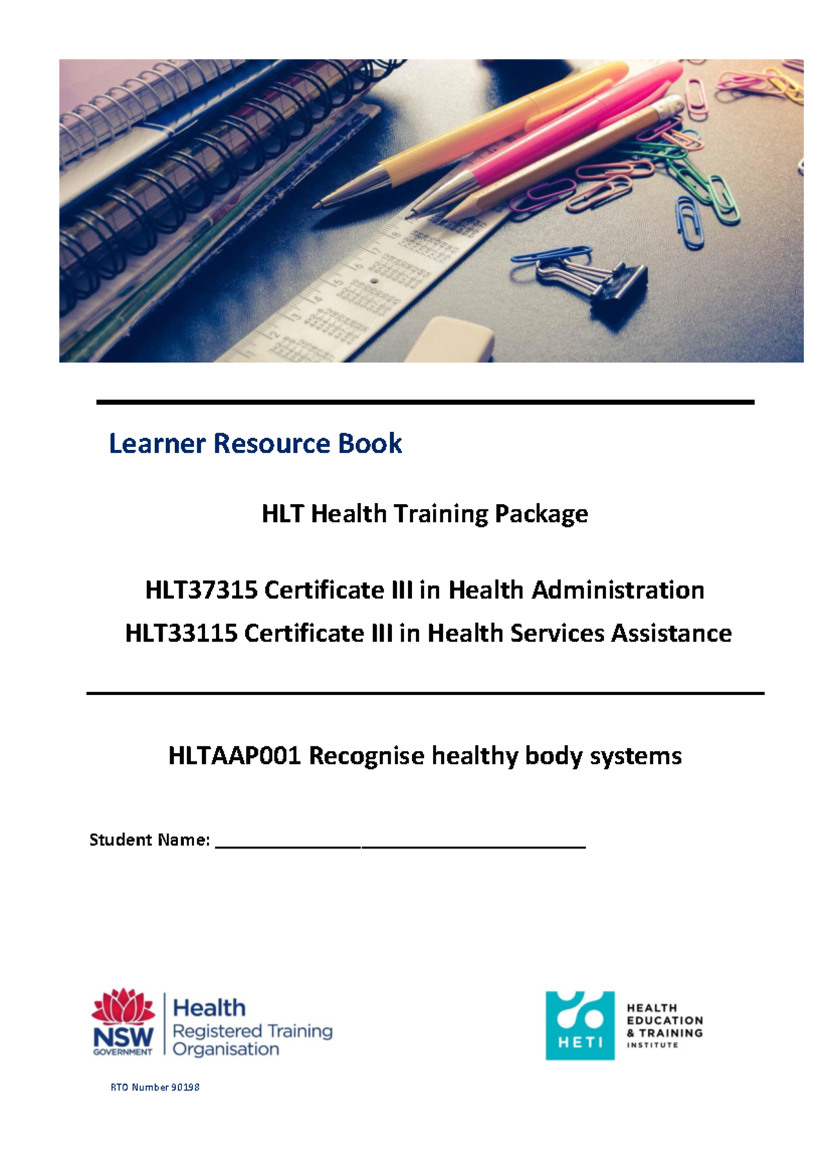 1. Hltaap 001 LRB v2.1 Sep 20 - Learner Resource Book HLT Health ...
