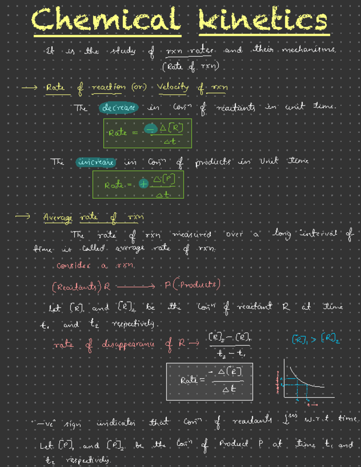 Chemical Kinetics (CHEM 101): Comprehensive Study Notes - Studocu