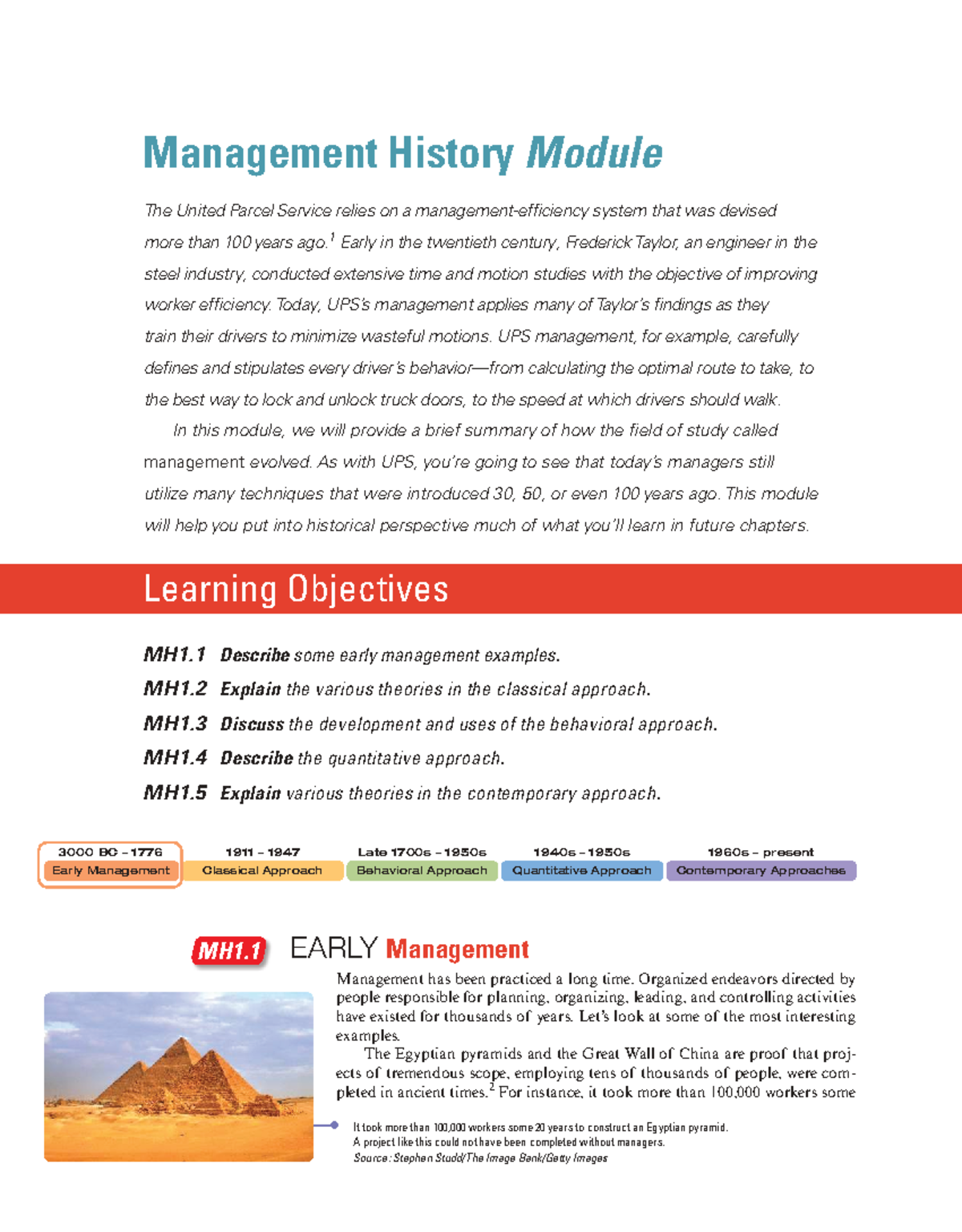 Management History Module: Evolution of Theories and Practices - Studocu