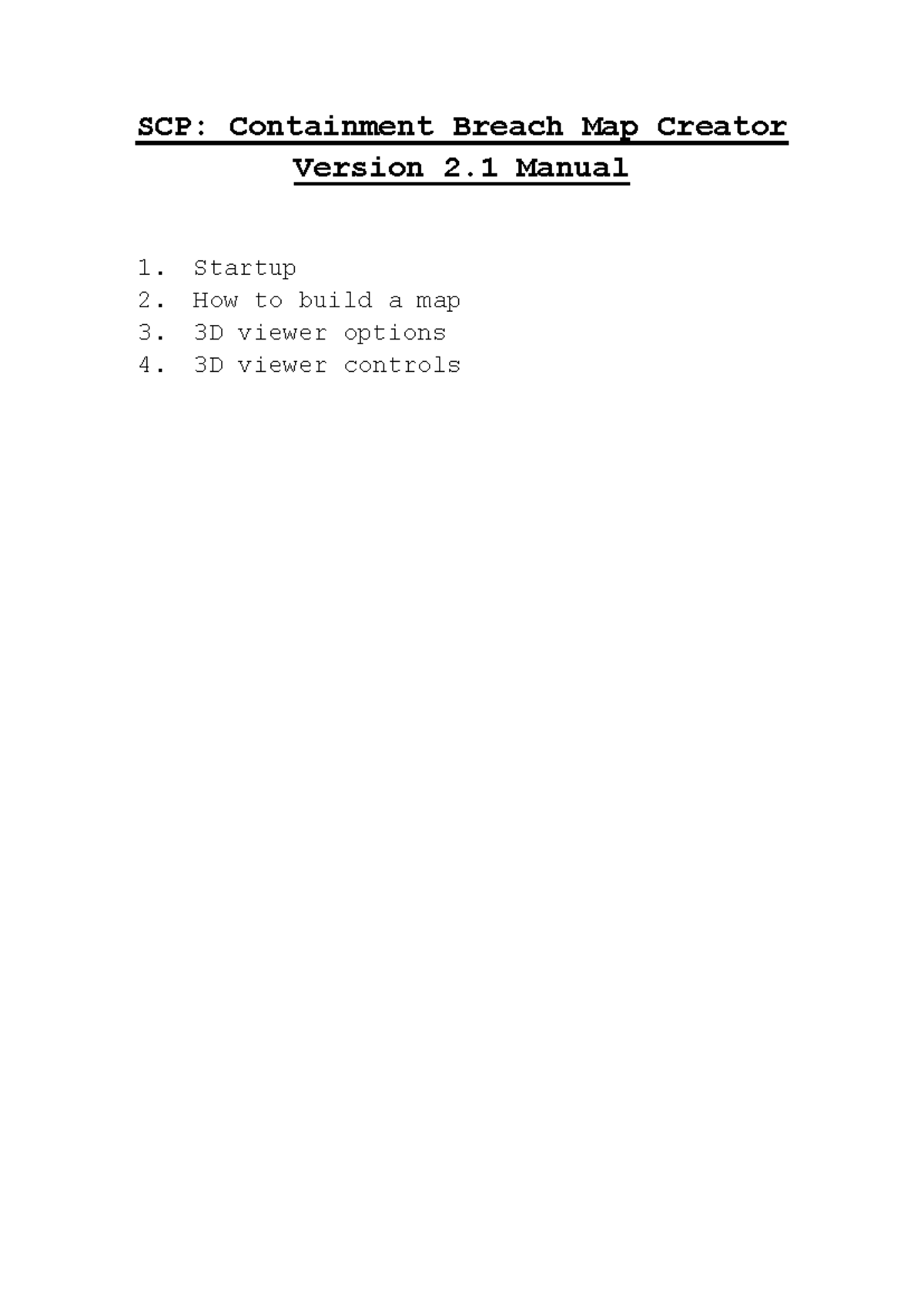 Manual - interesting - SCP: Containment Breach Map Creator Version 2 ...