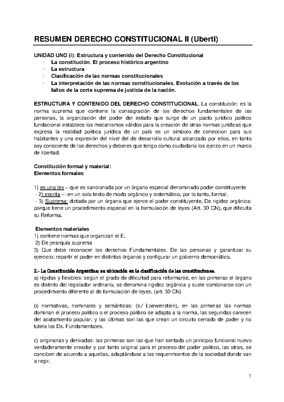 Resumen Derecho Constitucional II Completo - 2023 (Curso FDC-131) - Studocu