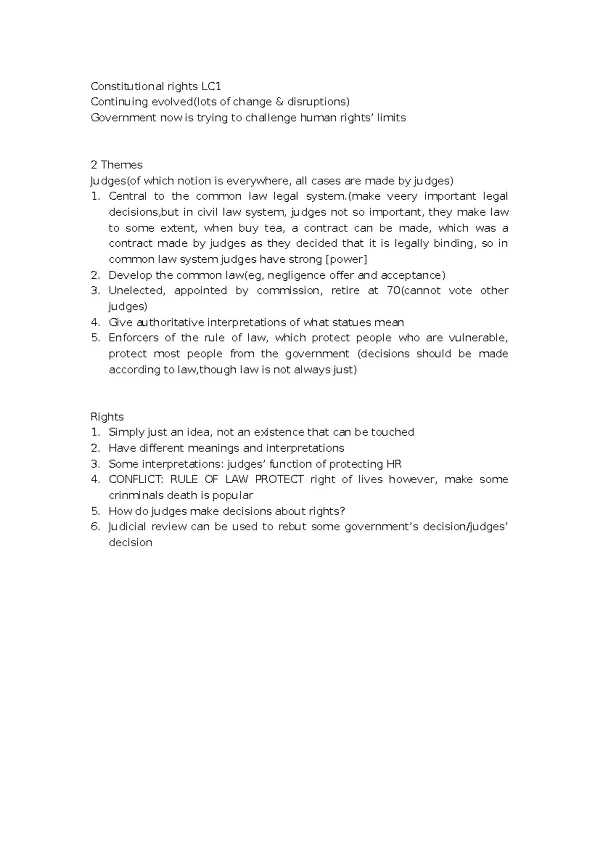 Constitutional rights LC1 - Constitutional rights LC Continuing evolved ...