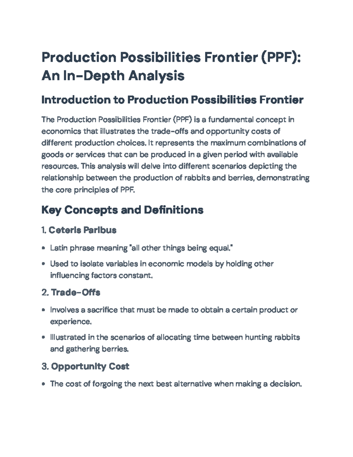 Production Possibilities Frontier Analysis: Trade-offs & Opportunities ...