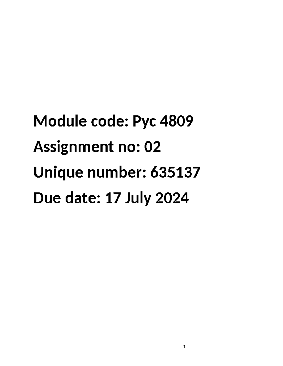 PYC 4809 Assignment 02 - Cognitive Behavioral Therapy Insights - Studocu