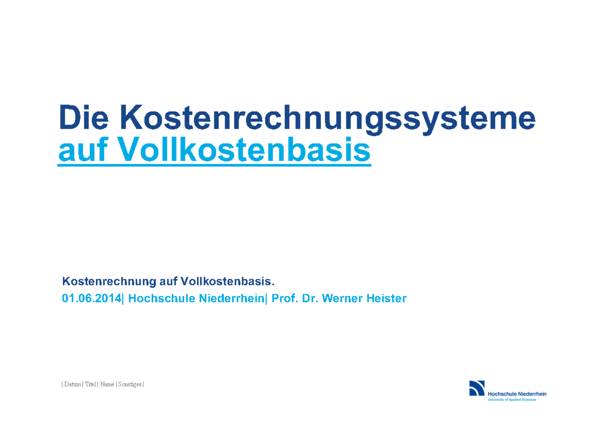 Plankostenrechnung - Erklärung und Übung - Die Kostenrechnungssysteme ...