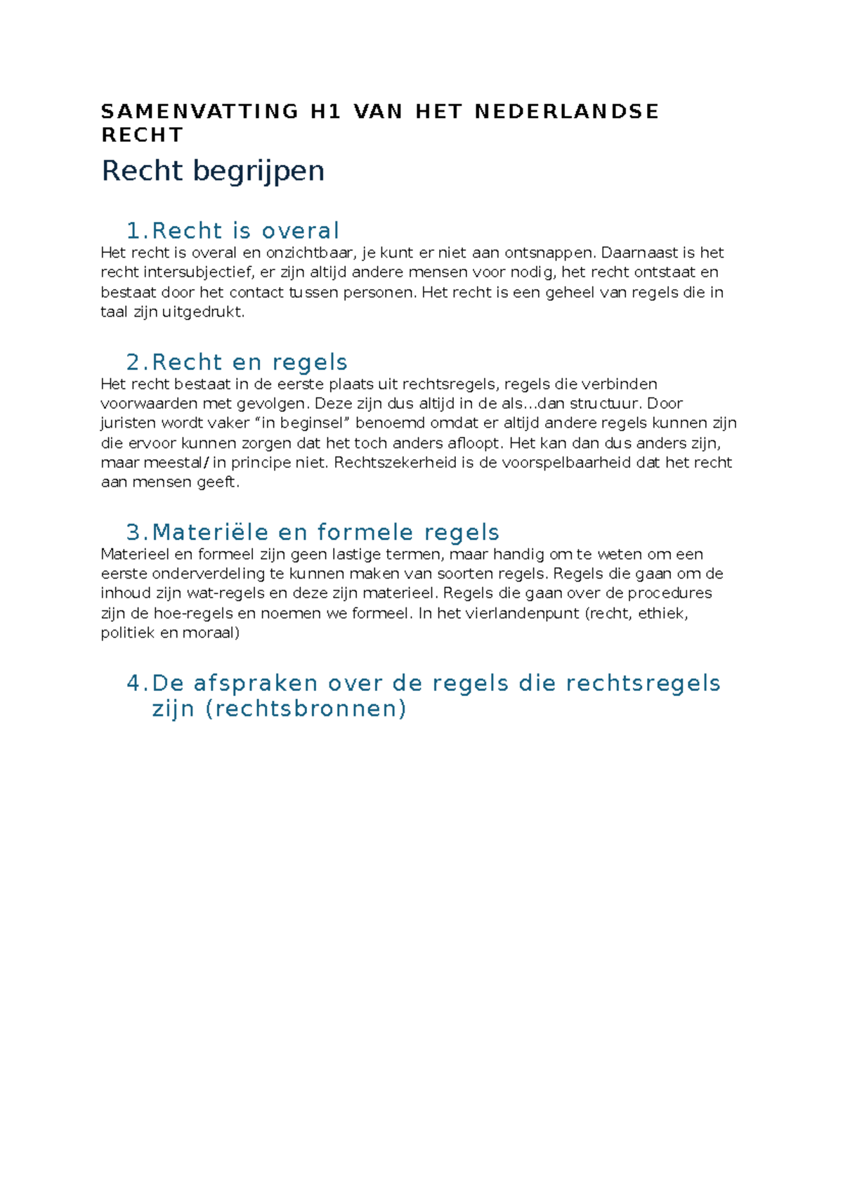 Understanding Dutch Law: Principles & Sources Overview - Studeersnel