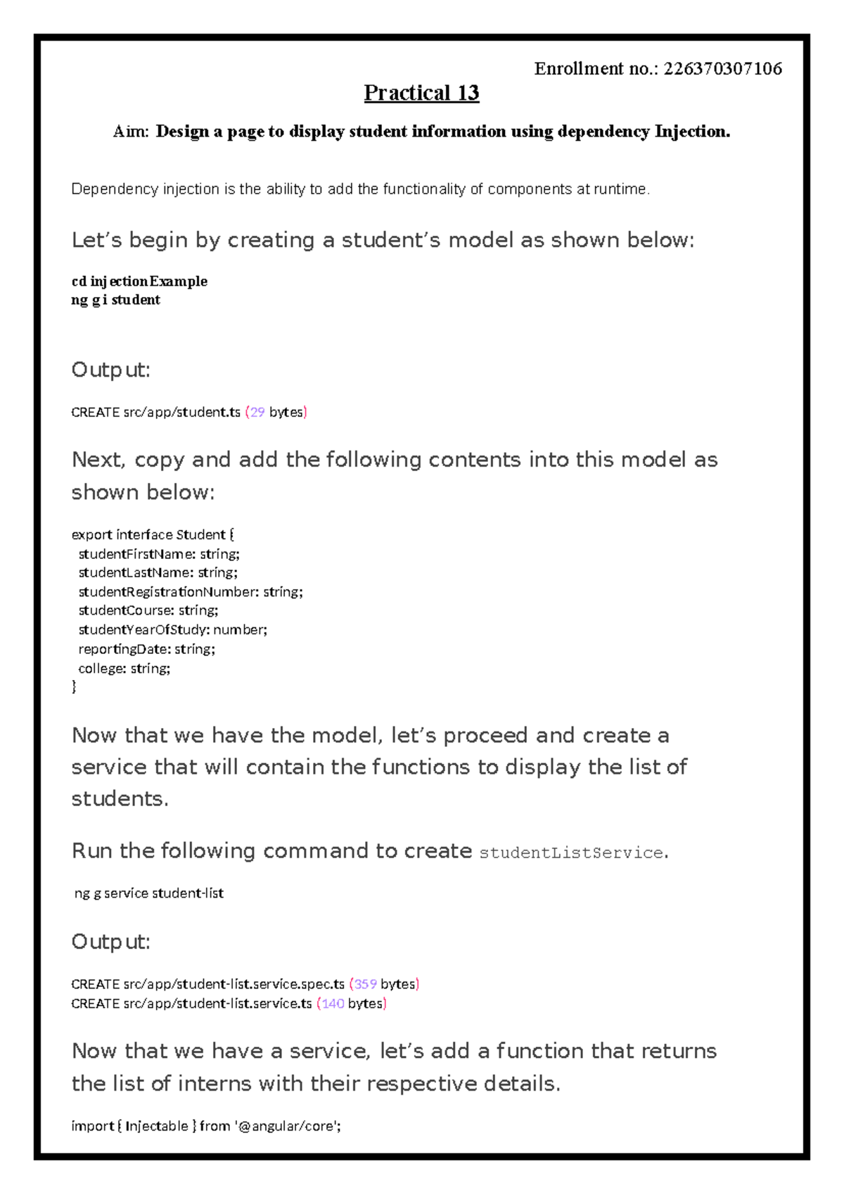 MPT 13 - MPT Practical 13 - Practical 13 Aim: Design a page to display ...