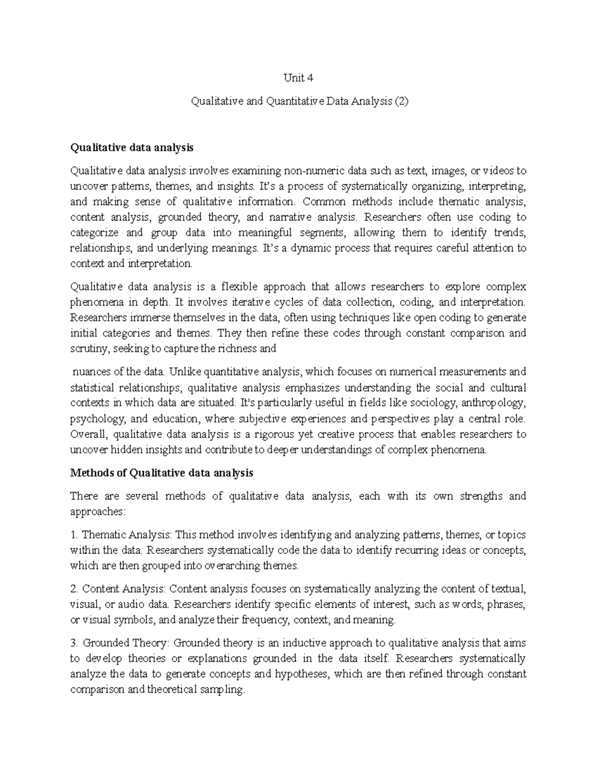 C-4 Qualitative & Quantitative Data Analysis: Key Methods Overview ...