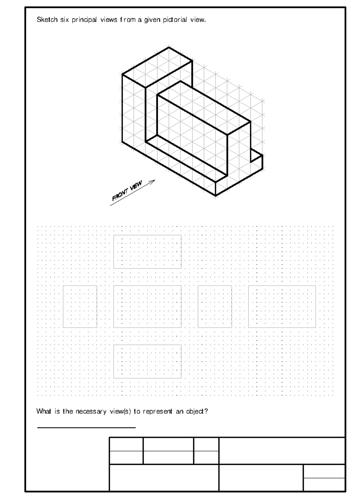 3D-2D-Basic Skill: Sketching Six Principal Views of Objects - Studocu