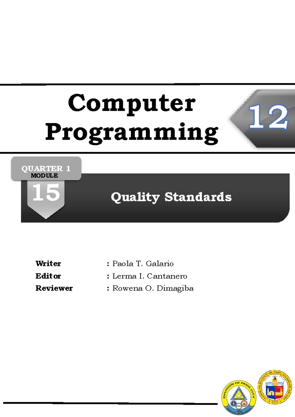 Computer Programming Q1 Module 16: Communication Skills Overview - Studocu