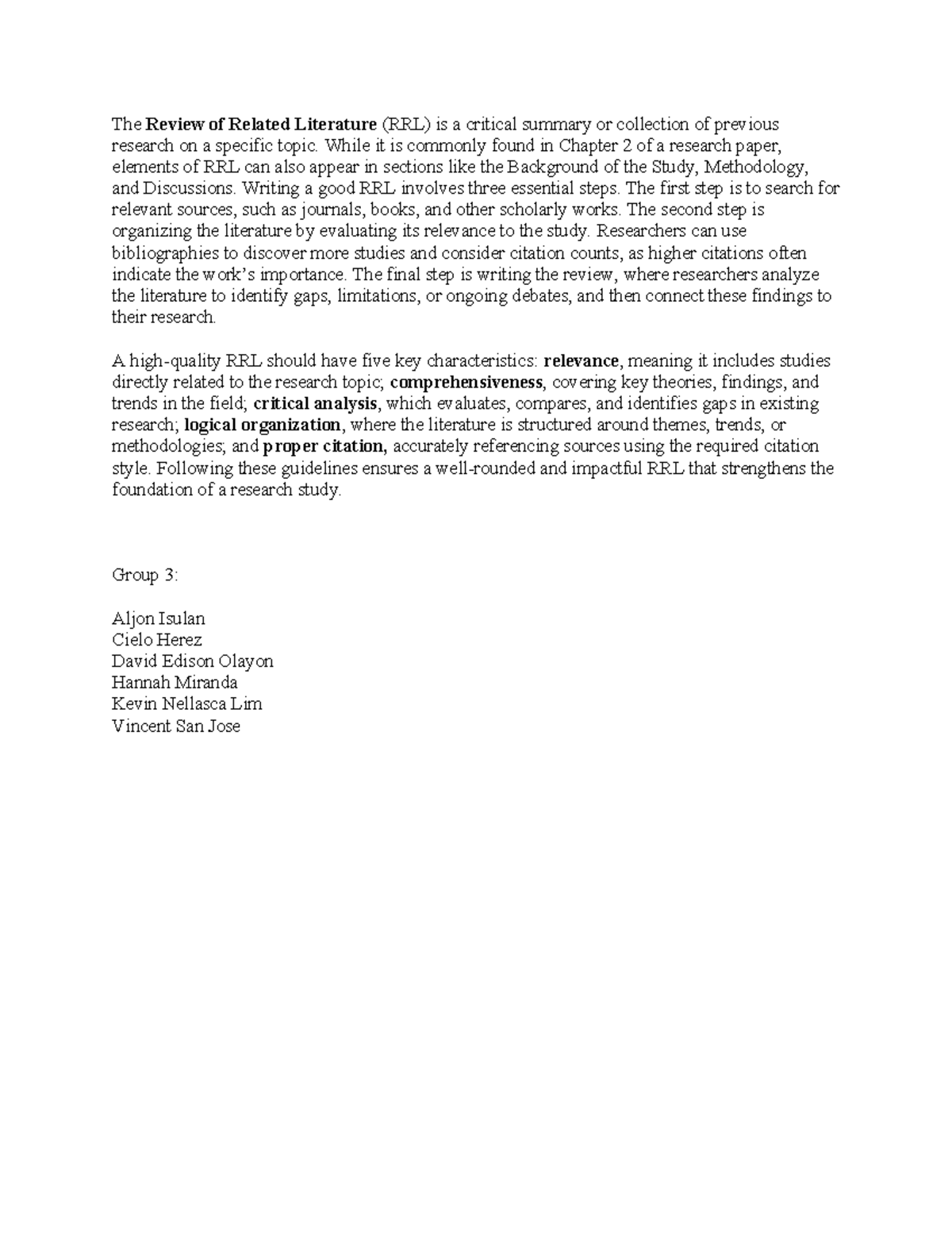 Activity-Review of Related Literature and Studies - The Review of ...