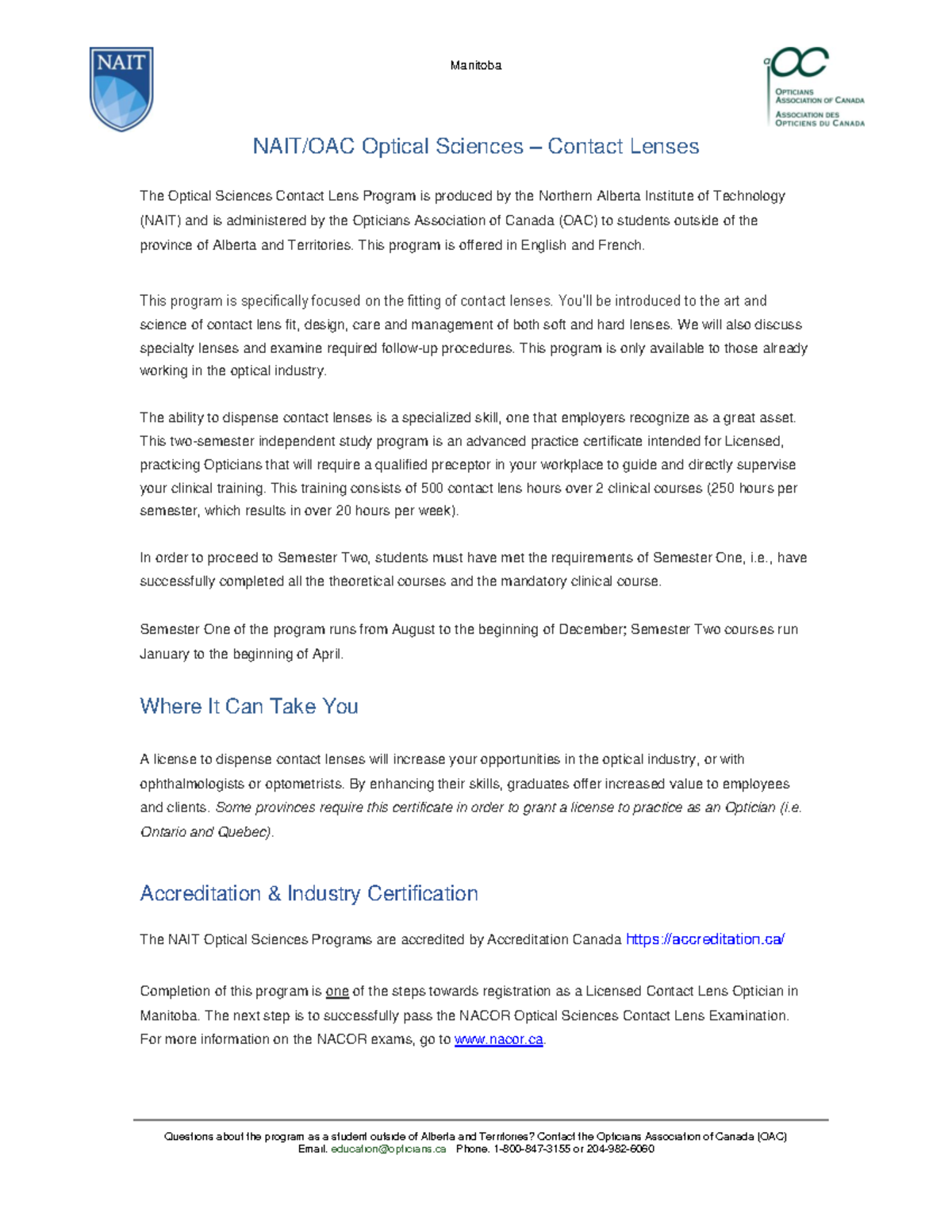 MB CL Course Info - Optical Sciences Contact Lens Program details - Studocu