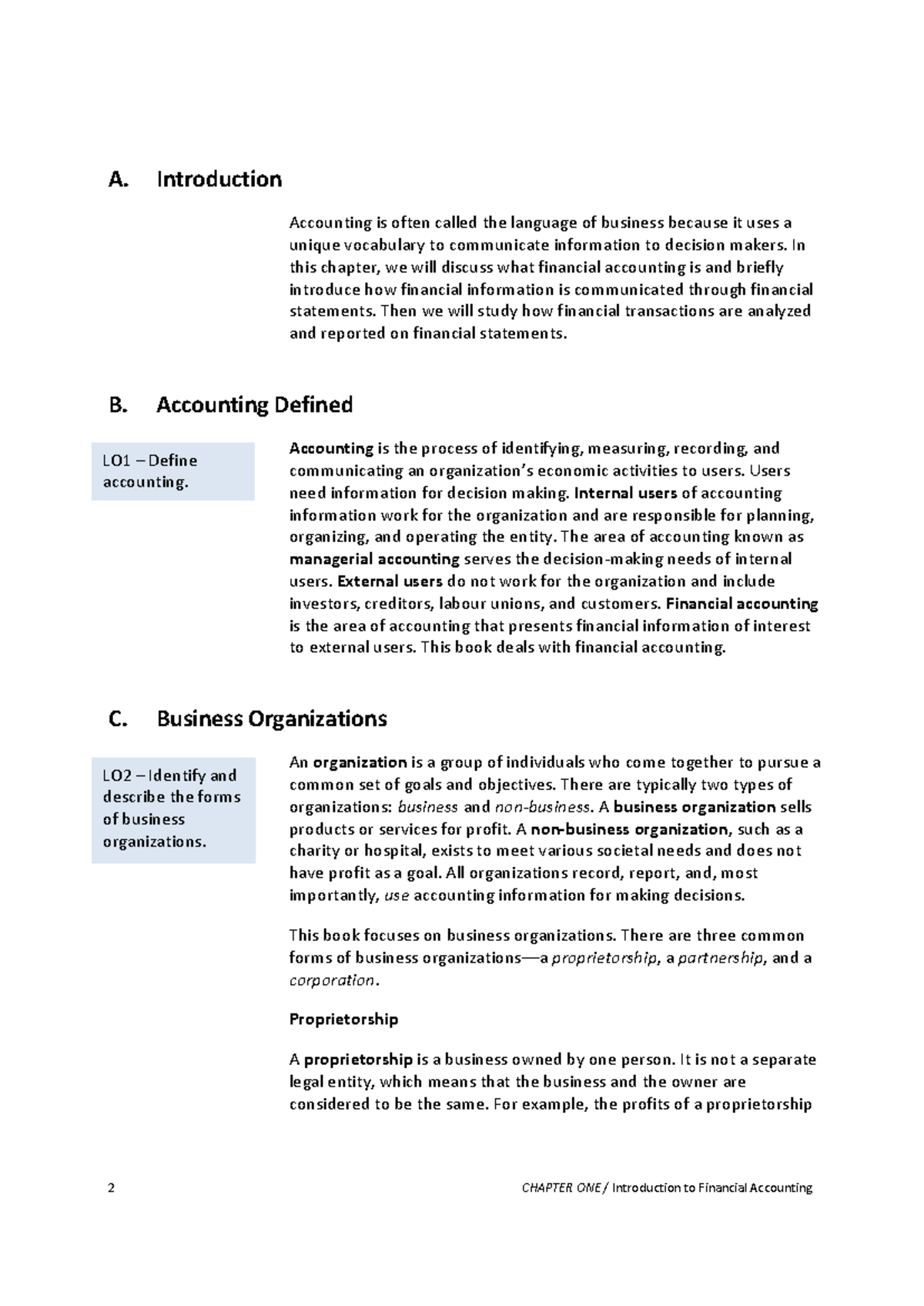 Reading ON Financial Accounting - A. Introduction Accounting is often ...