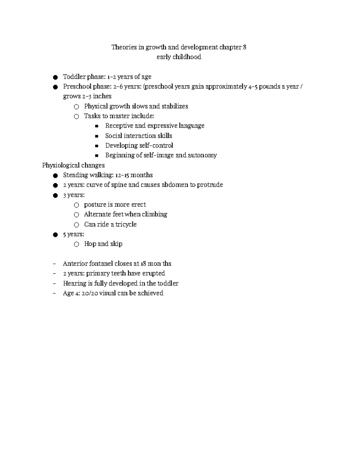 Growth and Development Theories: Chapter 8 Overview - Studocu